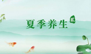 夏季养生方法（夏季养生方法有哪些）