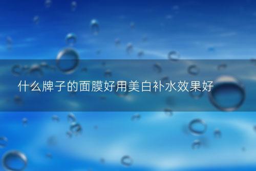 什么牌子的面膜好用美白补水效果好