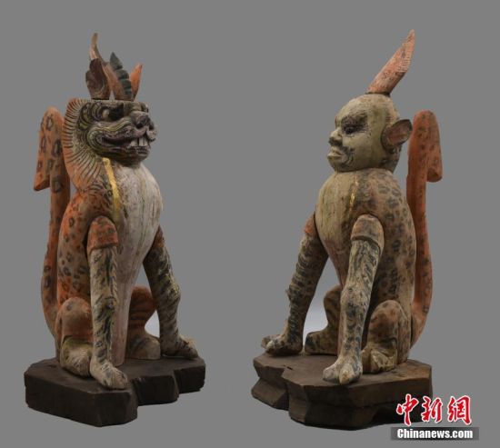 图为唐代吐谷浑王族墓葬群慕容智墓出土镇墓兽。(资料图) 甘肃省文物局供图 图为唐代吐谷浑王族墓葬群慕容智墓出土镇墓兽。(资料图) 甘肃省文物局供图